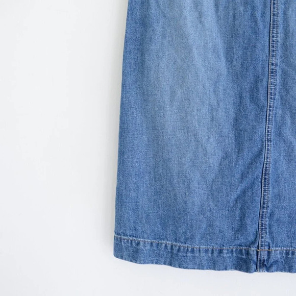 Vintage Tommy Hilfiger Tommy Jeans Mid Wash Back Slit Blue Denim Skirt 3 - Picture 4 of 13